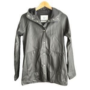 Herschel Supply Co Black Utility Rain Jacket Womens XS Neutral Classic Timeless